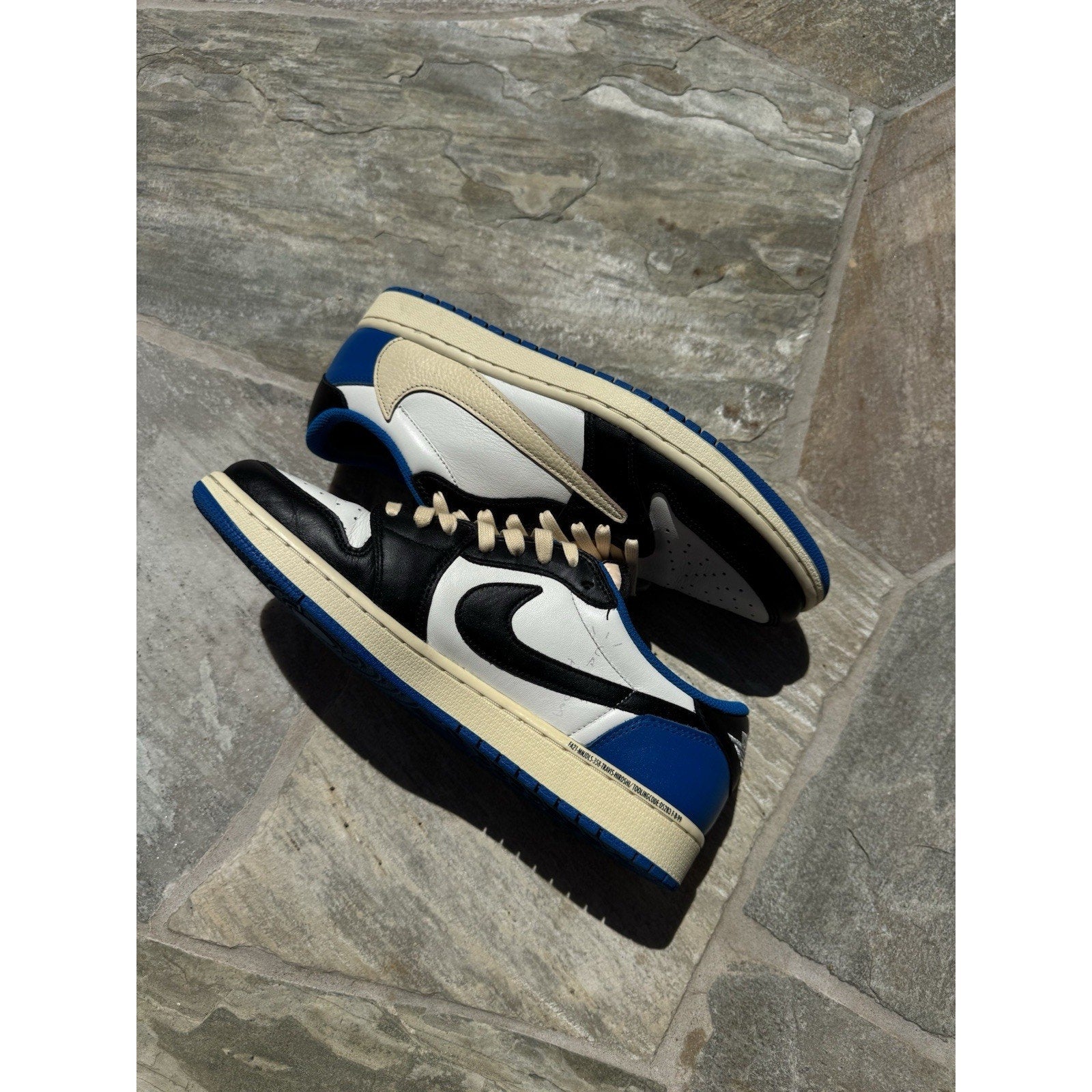 Jordan 1 Retro x Fragment Design x Travis Scott Low Blue - Size 10.5