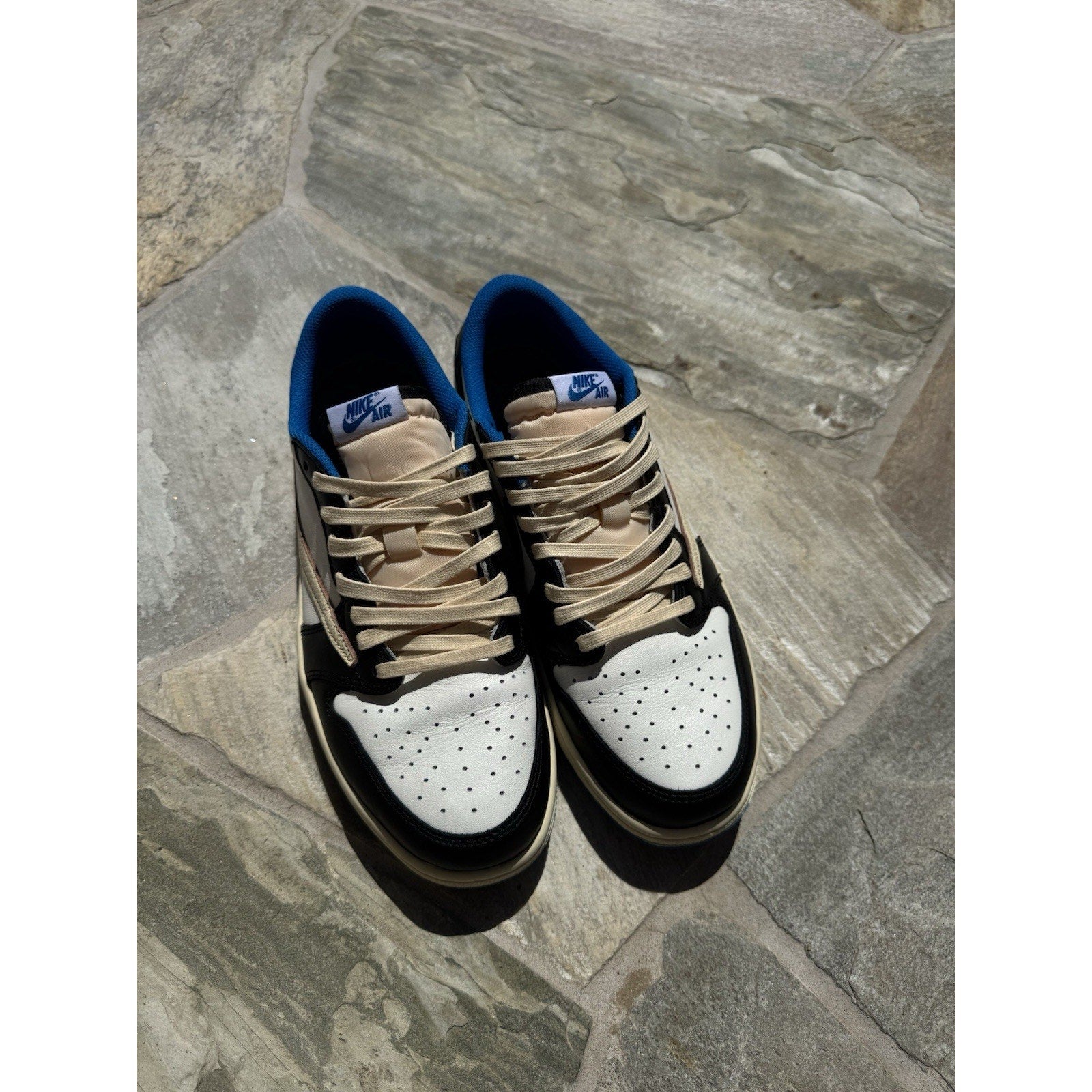 Jordan 1 Retro x Fragment Design x Travis Scott Low Blue - Size 10.5