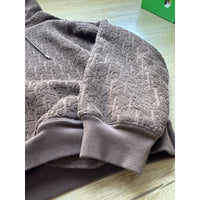 Dior Relaxed Hoodie Embroidered Logo Terrycloth Brown Size XXL (Fits small)